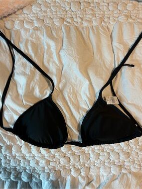 NWT aerie bikini top black size M